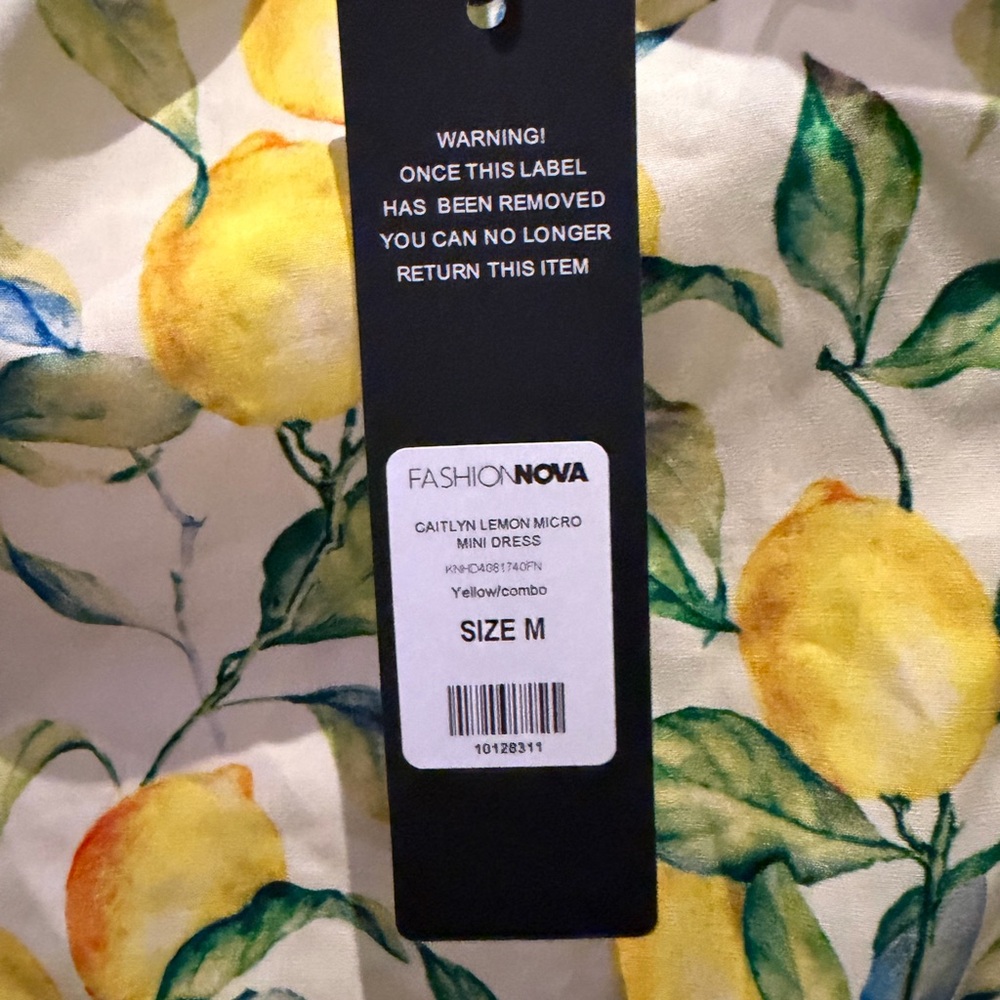 NWT Fashion Nova lemon dress with built-in shorts for modesty - Picture 7 of 8